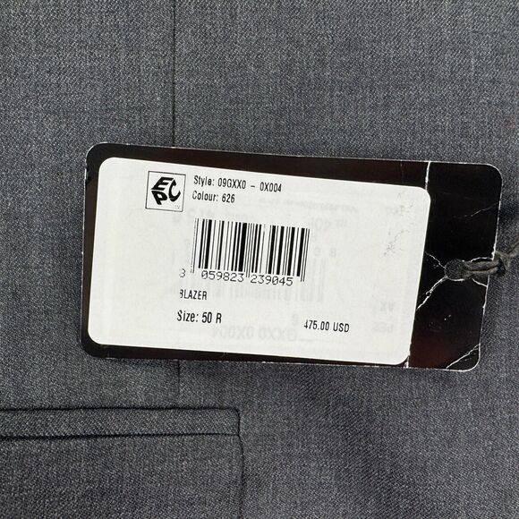 Armani Exchange Mens Slim Fit Solid Wool Blend Suit Jacket Med Gray 40R - Picture 5 of 7